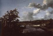 Jacob van Ruisdael Banks of a River oil painting